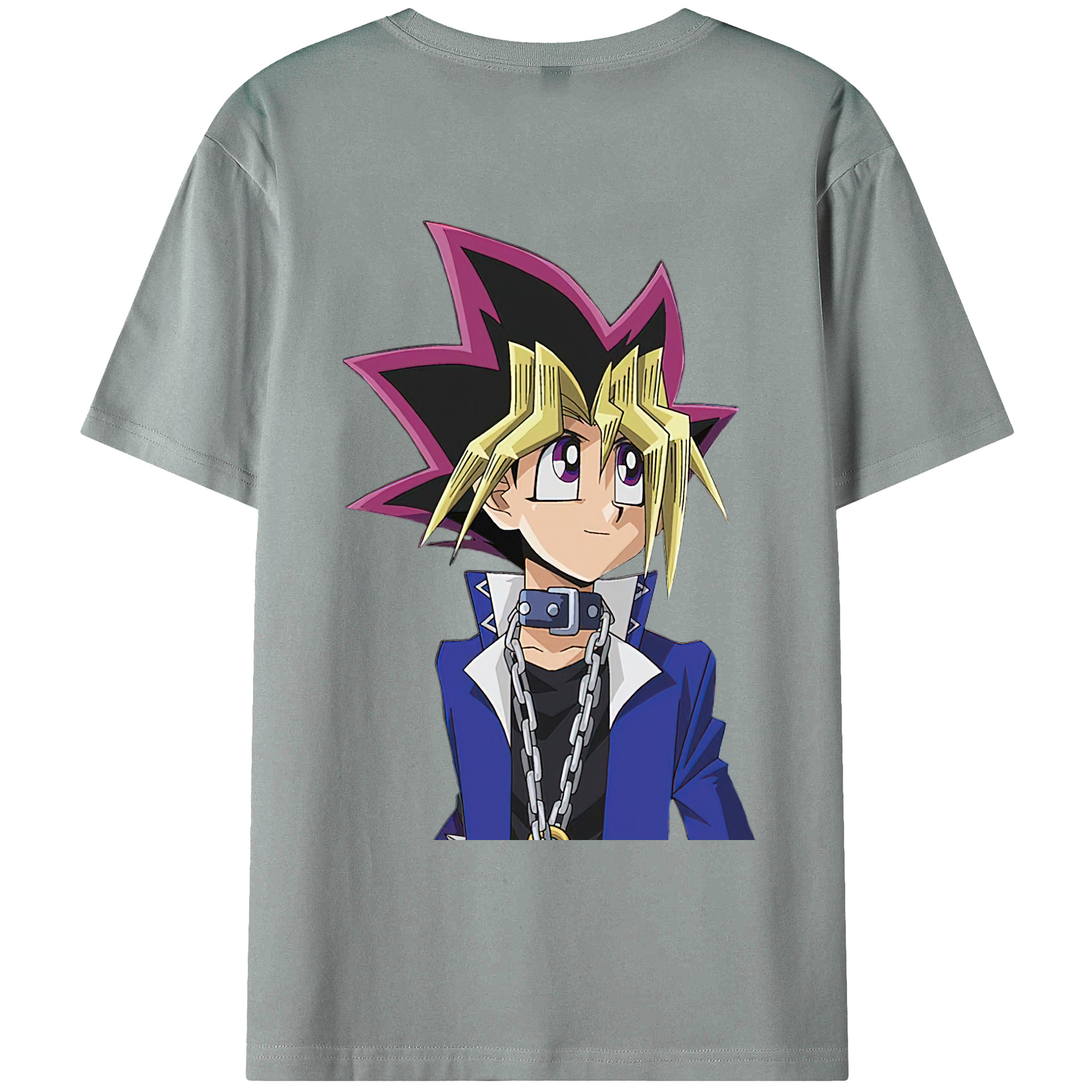（画像用） 遊☆戯☆王 Yu-Gi-Oh! 綿100％ メンズ半袖Tシャツ（バックプリント） 通気性
